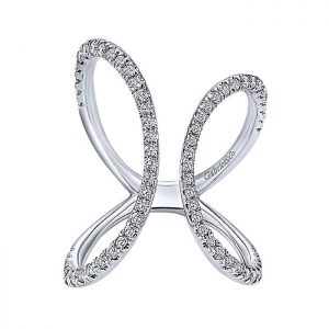 14k White Gold Diamond Fashion Ladies' Ring LR50671W45JJ