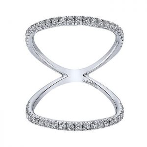 14k White Gold Diamond Fashion Ladies' Ring LR50672W45JJ