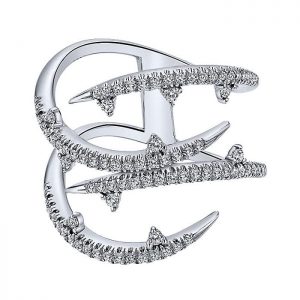 14k White Gold Diamond Fashion Ladies' Ring LR50688W45JJ