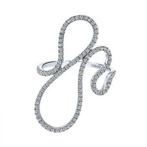 14k White Gold Diamond Fashion Ladies' Ring LR50895W45JJ