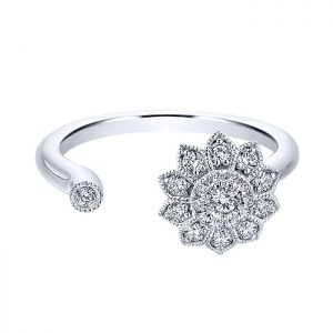 14k White Gold Diamond Fashion Ladies' Ring LR50912W45JJ