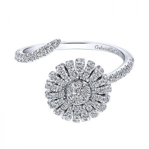 14k White Gold Diamond Fashion Ladies' Ring LR50913W45JJ