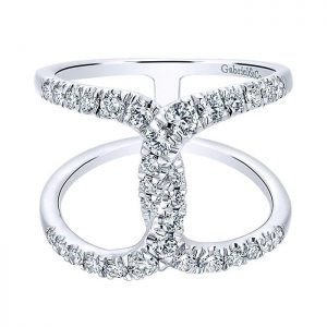14k White Gold Diamond Fashion Ladies' Ring LR50927W45JJ