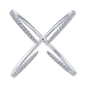 14k White Gold Diamond Fashion Ladies' Ring LR50929W45JJ