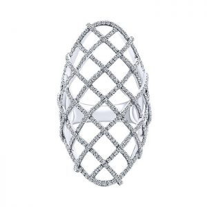 14k White Gold Diamond Fashion Ladies' Ring LR50993W45JJ