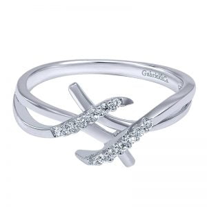 14k White Gold Contemporary Fashion Ladies' Ring LR5110W45JJ