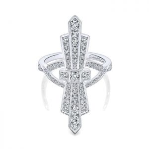 14k White Gold Diamond Fashion Ladies' Ring LR51118W45JJ