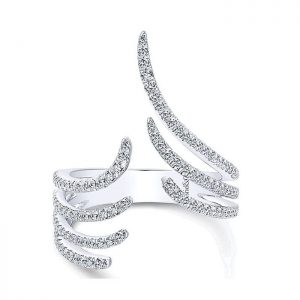 14k White Gold Diamond Fashion Ladies' Ring LR51119W45JJ