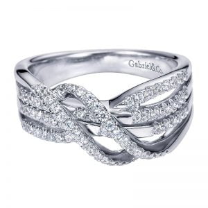 14k White Gold Lusso Diamond Fashion Ladies' Ring LR6172W45JJ