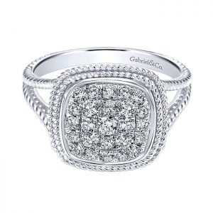 14k White Gold Diamond Fashion Ladies' Ring LR6254W44JJ