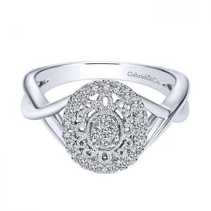 14k White Gold Diamond Fashion Ladies' Ring LR6698W45JJ