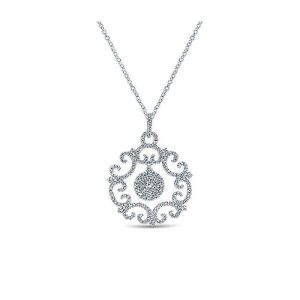 14k White Gold Diamond Fashion Necklace NK3388W44JJ