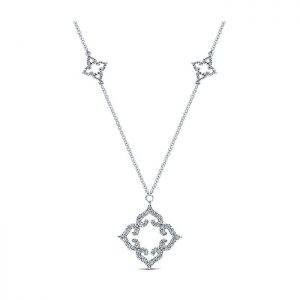 14k White Gold Diamond Fashion Necklace NK3787W44JJ