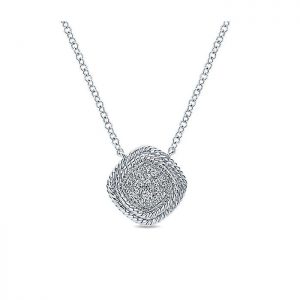 14k White Gold Diamond Fashion Necklace NK4094W45JJ