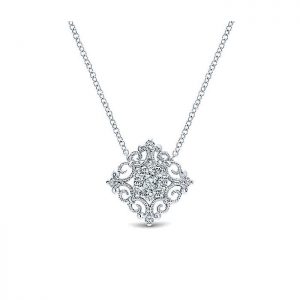 14k White Gold Diamond Fashion Necklace NK4195W44JJ