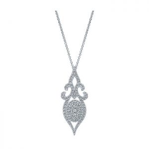 14k White Gold Diamond Fashion Necklace NK4549W45JJ