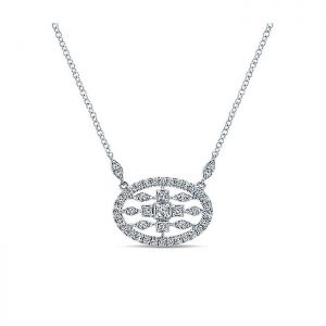14k White Gold Diamond Fashion Necklace NK4939W45JJ