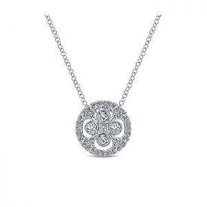 14k White Gold Diamond Fashion Necklace NK4958W44JJ