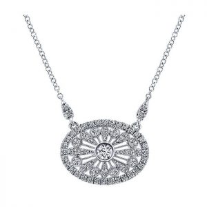14k White Gold Diamond Fashion Necklace NK5047W45JJ