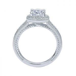 14k White Gold Diamond Halo Engagement Ring ER10281W44JJ