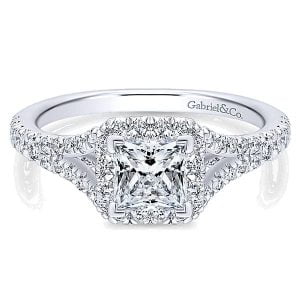 Gabriel & Co. 14k White Gold Diamond Halo Ring ER12599S3W44JJ