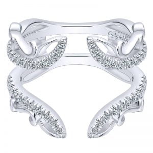 14k White Gold Diamond Jacket Anniversary Band AN12740L-W44JJ