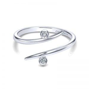 14k White Gold Midi Ladies' Ring LR50531W45JJ
