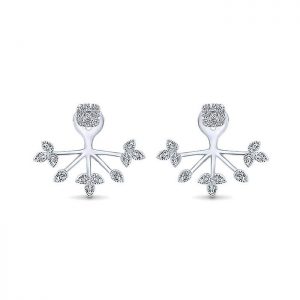 14k White Gold Diamond Peek A Boo Earrings EG13016W45JJ