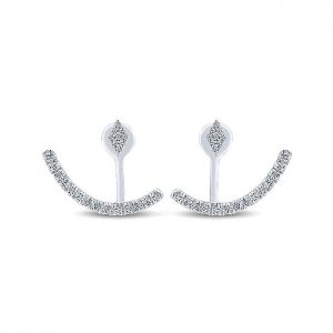14k White Gold Diamond Peek A Boo Earrings EG13033W45JJ
