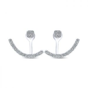 14k White Gold Diamond Peek A Boo Earrings EG13034W45JJ