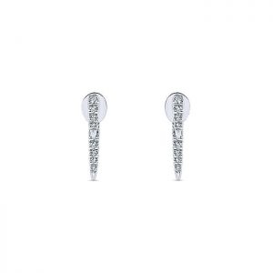 14k White Gold Diamond Peek A Boo Earrings EG13109W45JJ