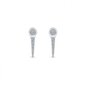 14k White Gold Diamond Peek A Boo Earrings EG13198W45JJ