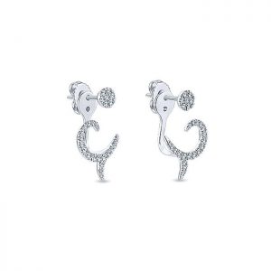 14k White Gold Diamond Peek A Boo Earrings EG13199W45JJ