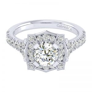 14k White Gold Diamond Perfect Match Engagement Ring ER026B4ADW44JJ