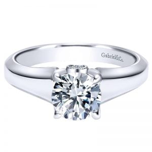 14k White Gold Diamond Solitaire Engagement Ring ER9031W44JJ