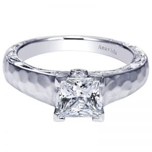 14k White Gold Diamond Solitaire Engagement Ring ER9059W44JJ