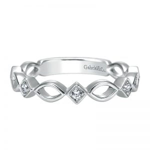 14k White Gold Diamond Stackable Anniversary Band AN8107W44JJ