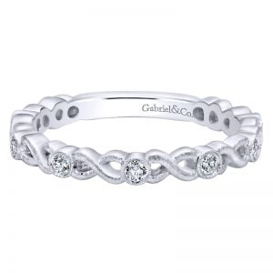 14k White Gold Stackable Ladies' Ring LR4835W45JJ