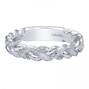 14k White Gold Stackable Ladies' Ring LR4887W45JJ