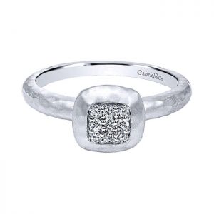 14k White Gold Diamond Stackable Ladies' Ring LR50552W45JJ
