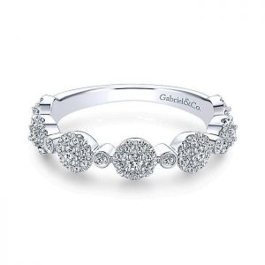 14k White Gold Diamond Stackable Ladies' Ring LR51180W45JJ