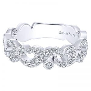 14k White Gold Stackable Ladies' Ring LR9227W45JJ