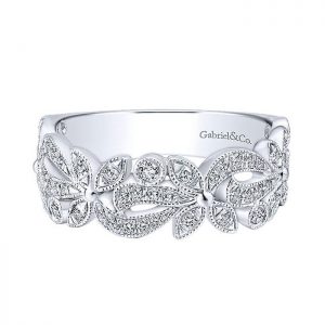 14k White Gold Diamond Stackable Ladies' Ring LR9229W45JJ