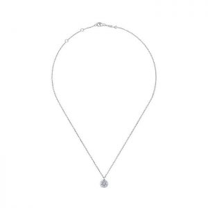 14k White Gold Diamond Star Of David Necklace NK4695W45JJ