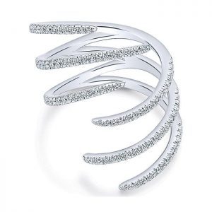 14k White Gold Diamond Statement Ladies' Ring LR51112W45JJ