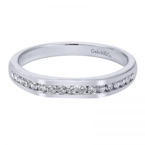 14k White Gold Diamond Straight Anniversary Band AN11018W44JJ