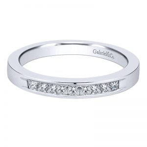 14k White Gold Diamond Straight Anniversary Band AN11222W44JJ