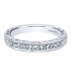 14k White Gold Diamond Straight Anniversary Band AN11241W44JJ