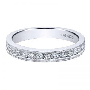 14k White Gold Diamond Straight Anniversary Band AN12087W44JJ