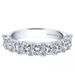 14k White Gold Diamond Straight Anniversary Band AN12382W44JJ